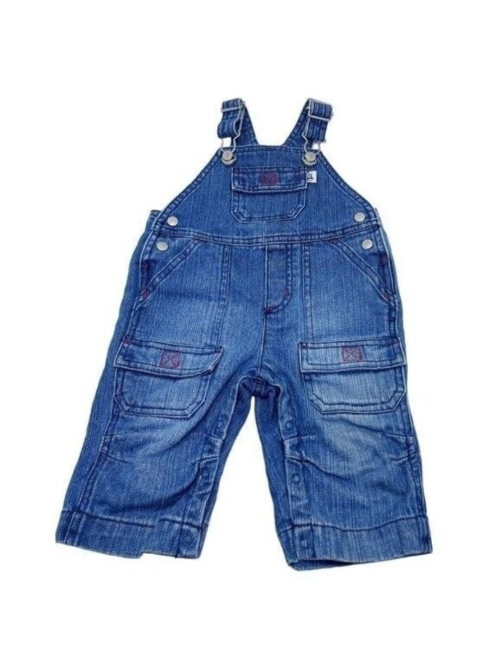 Gymboree Blue Bibs Overalls Size 3 to 6 months denim 2004